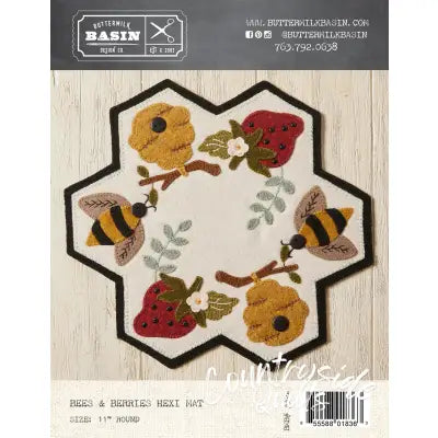 Bees & Berries HeXi Mat