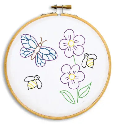Bees & Butterfly 6" Hoop Kit