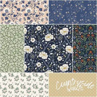 Before the Bloom 1 Yard Bundle Indigo, 7 Pcs.