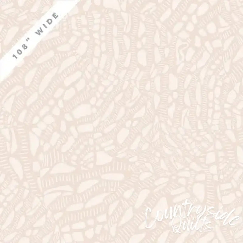 Beige Neverending Seashell Serenade Quilter's Weight Cotton Wideback Fabric per yard