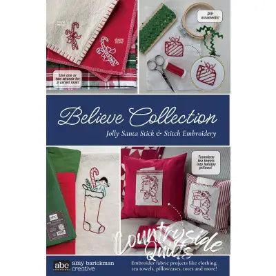 Believe Collection - Jolly Santa Stick N Stitch Embroidery