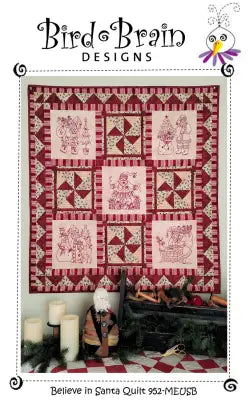 Believe in Santa Quilt Machine Embroidery USB