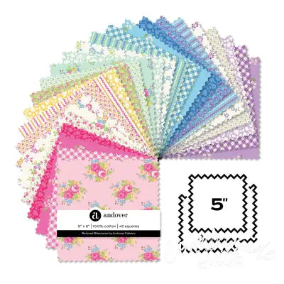 Beloved Blossoms 5 Inch Square 42 Cuts Each