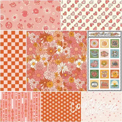 Besties 1 Yard Bundle Pink, 8pcs/bundle