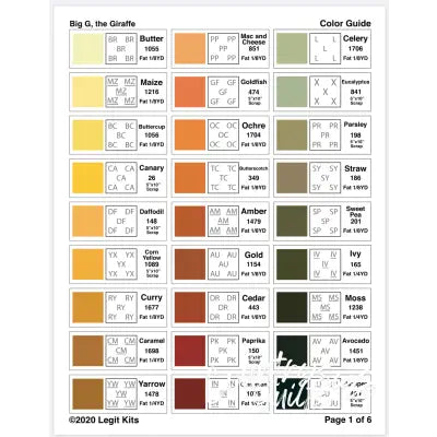 Big G the Giraffe Pattern