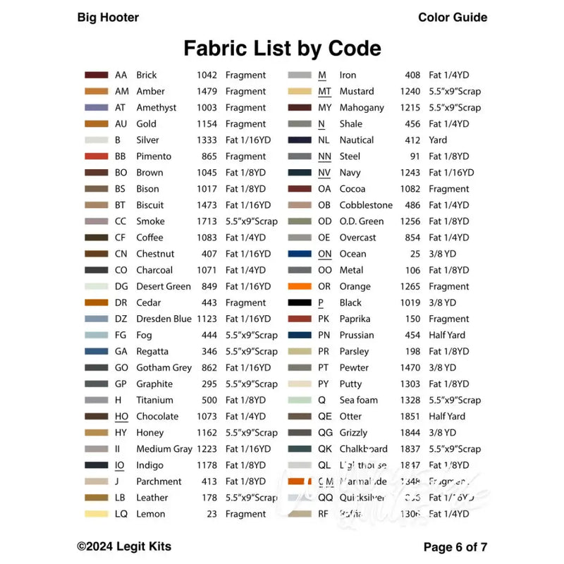 Big Hooter Pattern PT060