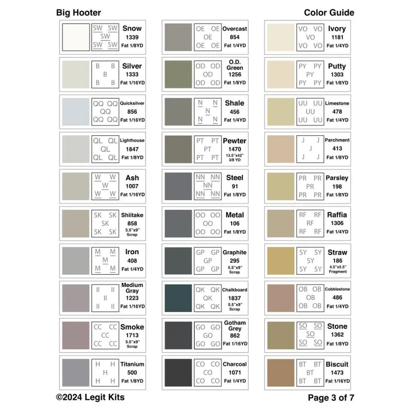 Big Hooter Quilt Kit QK060