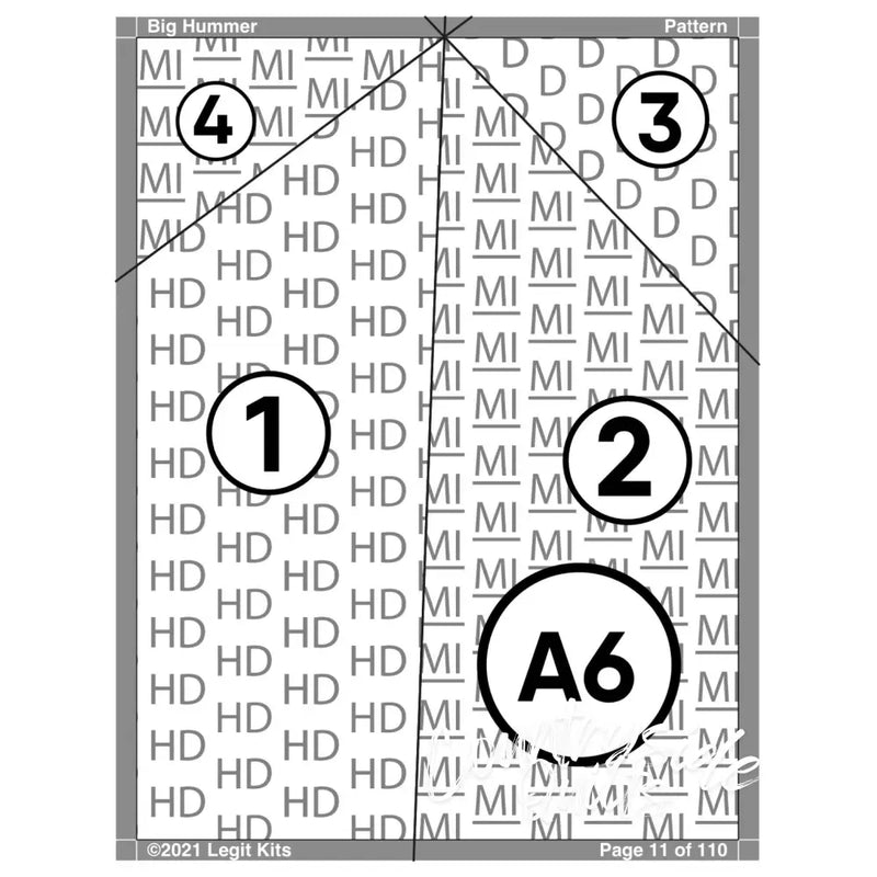 Big Hummer Pattern PT023