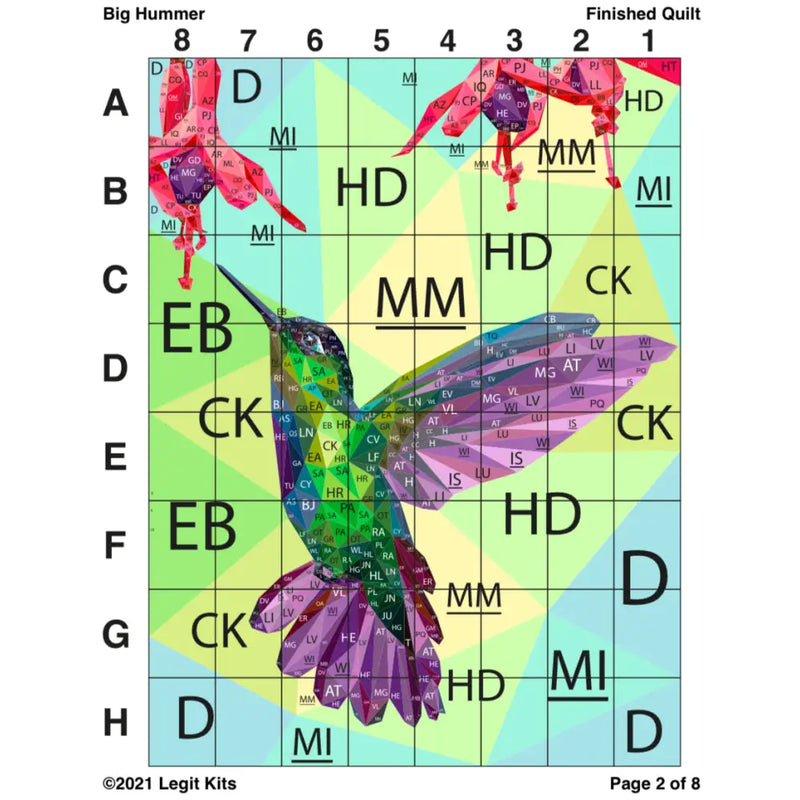 Big Hummer Quilt Kit QK023