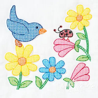 Birds & Flowers 18in Quilt Blocks