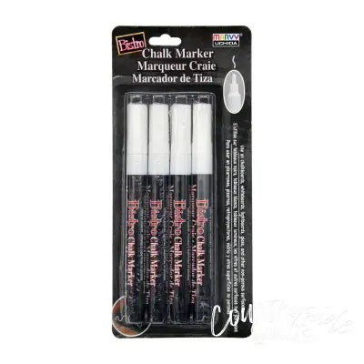 Bistro White Chalk Marker Fine 4 Pen Set