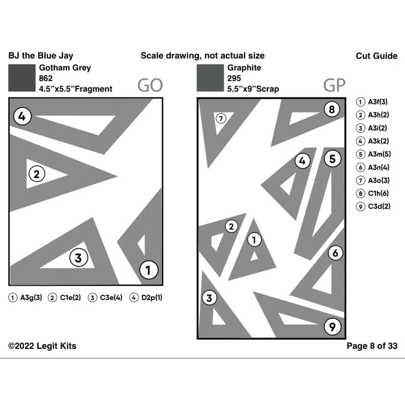 BJ the Blue Jay Pattern PT039