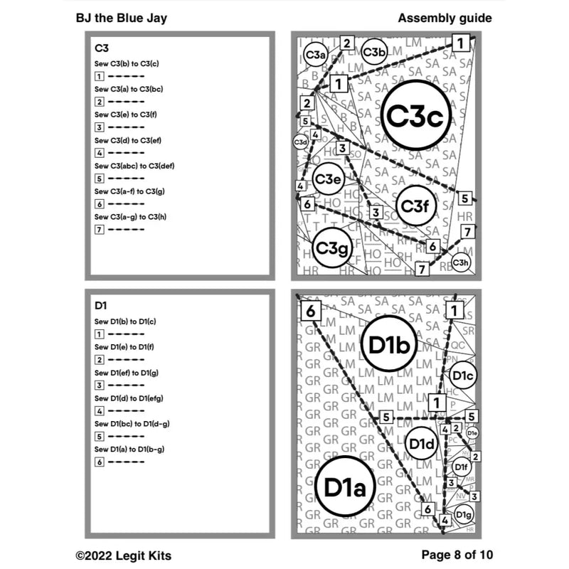 BJ the Blue Jay Pattern PT039