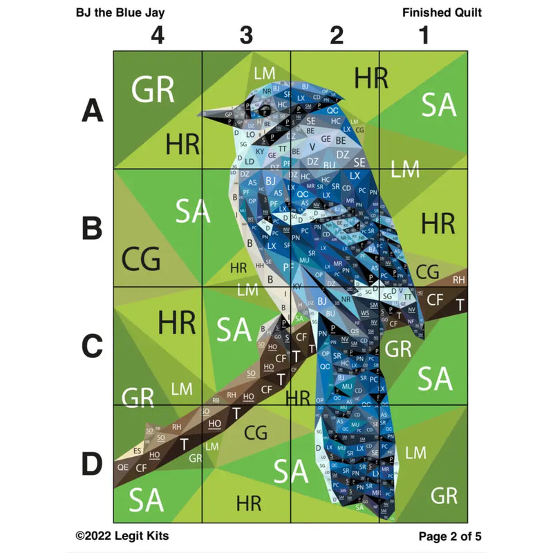 BJ the Blue Jay Pattern PT039