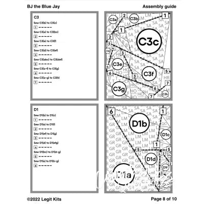 BJ the Blue Jay Pattern