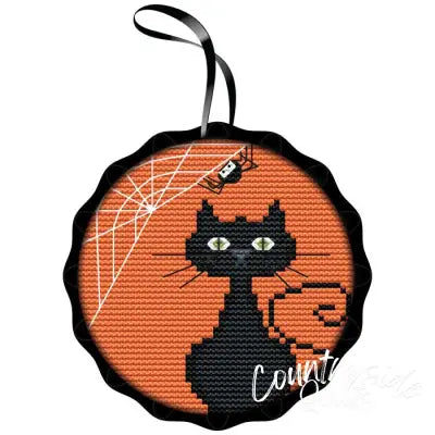 Black Cat Spooky Ornament