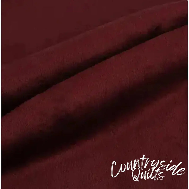 Black Cherry Cuddle 3 Extra Wide Solid Minky Fabric per yard