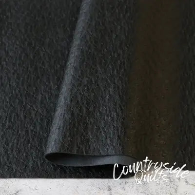 Black Faux Ostrich Leather 1/2yds