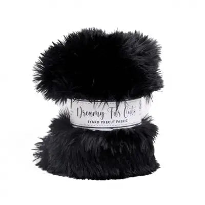 Black Lc Dreamy Fur 1 Yard Cuts 58/60"