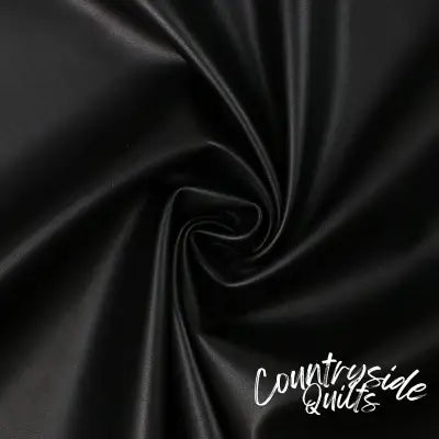 Black Lite Faux Leather 1/2 Yard