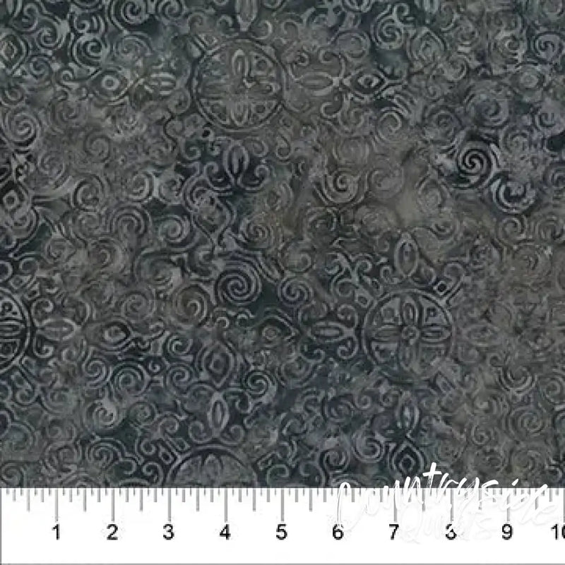 Black Stormy Weather Matera Cotton Batik Wideback Fabric per yard