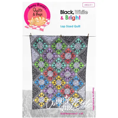 Black, White & Bright Lap Quilt