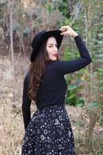 Black Mock Neck Top - 1X only