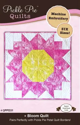 Bloom Quilt In the Hoop Machine Embroidery Design Set