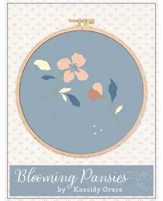 Blooming Pansies Embroidery Pattern
