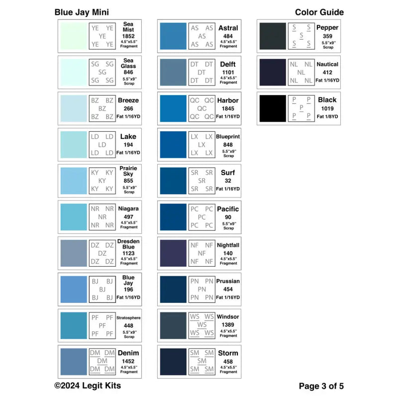 Blue Jay Mini Pattern PT063