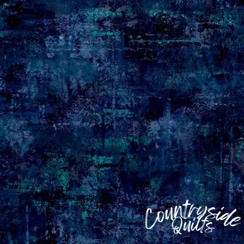 Blue Navy Mottled Blender Wideback Cotton Fabric per yard