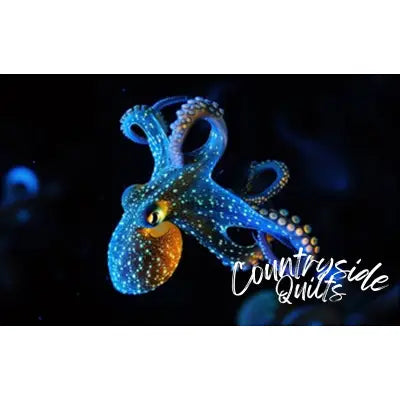 Blue Octopus Panel 20.5in x 17in