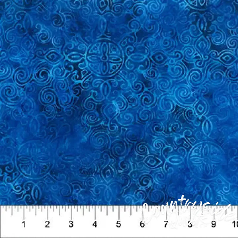 Blue Sapphire Matera Cotton Batik Wideback Fabric - 3 yard bundle