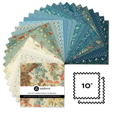 Blue Willow - 10 Inch Square - 42 Cuts Each