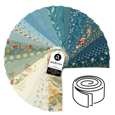 Blue Willow - 2.5 Inch Strip Roll - 40 Cuts Each