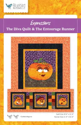 Bluebird Patterns The Diva Quilt and The Entourage Runner Pattern