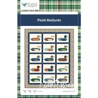 Bluebird Patterns Plaid Mallards Quilt Pattern