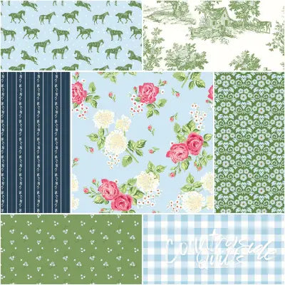 Bluegrass Charm 1 Yard Bundle Mist, 7pcs