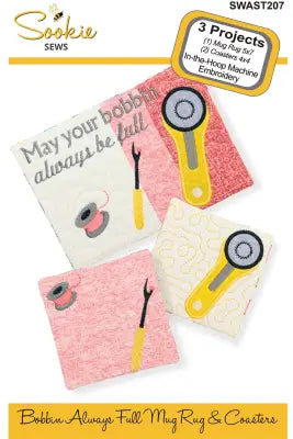 Bobbin Always Full Mug Rug & Coaster Set In-the-Hoop