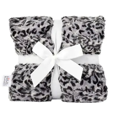 Bobcat Grey/Black Luxe Cuddle Finished Blankets 60x72