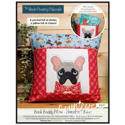 Book Buddy Pillow Pattern - Frenchie Edition