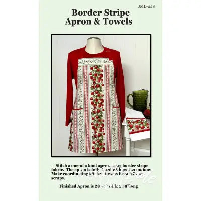 Border Stripe Apron and Towels Pattern