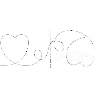 Borders Made Easy Continuous Heart 2in & 2 1/2in x 26'