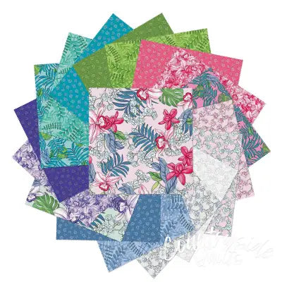 Botanical Radiants 10in Squares, 42pcs/bundle