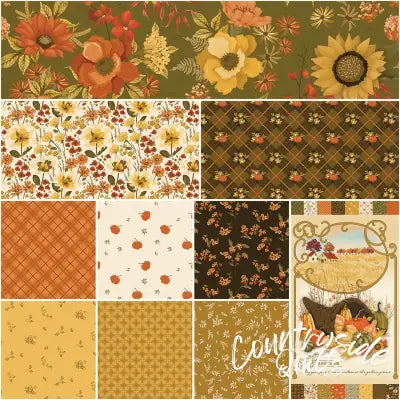 Bountiful 1 Yard Bundle Green, 10 Pcs.