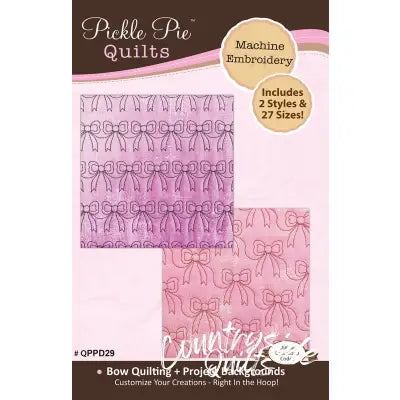 Bow Quilt Motifs & Project Backgrounds Machine Embroidery Design Set