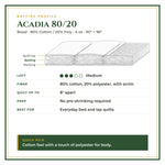 Batting profile: Acadia 80/20 – Medium loft, 80% Cotton / 20% Poly