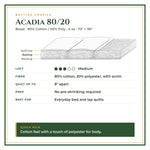 Batting profile: Acadia 80/20 – Medium loft, 80% Cotton / 20% Poly