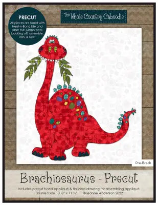 Brachiosaurus Precut Fused Applique Pack