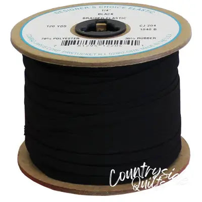 Braid Elastic 1/4in x 120yd Black